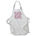 Apron - Pattern of Victorian era bicycles against the pink floral background Alexis Design - Pattern Steampunk