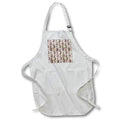 Apron - Pattern of Victorian era beautiful lady and rose flowers on pink Alexis Design - Pattern Steampunk