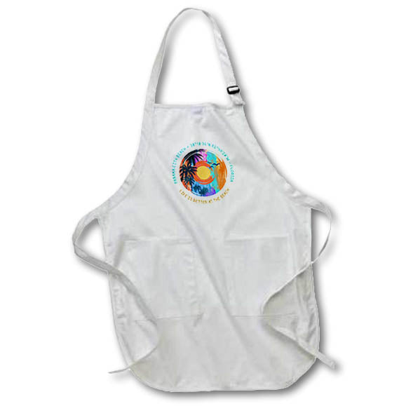 Apron - Panama City Beach, Florida. Life is better at the beach round design Alexis Design - American Beaches Round