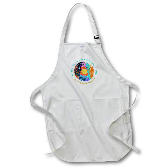 Apron - Key Biscayne Beach, Florida. Life is better at the beach round gift Alexis Design - American Beaches Round