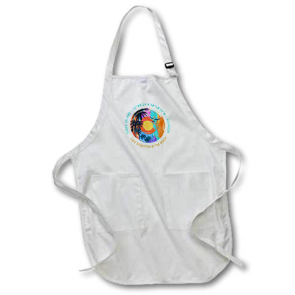 Apron - Tybee Island, Georgia. Life is better at the beach round gift Alexis Design - American Beaches Round