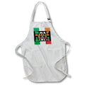 Apron - Half Gaelic Half Garlic Irish Italian Flag Four Leaf Clover, 3dramm AmansMall Winter, Holidays and Typography