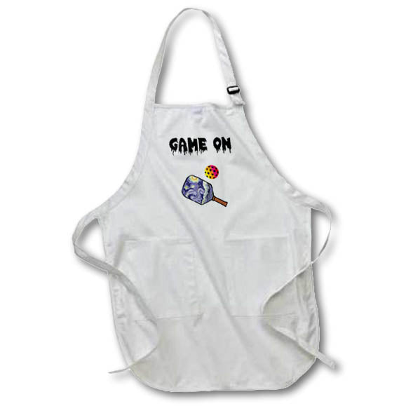 Apron - Cute Funny Game On Pickleball and Cool Paddle Sports Cartoon Sports and Hobbies