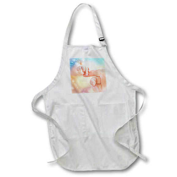 Apron - Sweet Baby Hand Holding Adult Finger Dreamy Bokeh Look Baby Designs