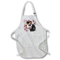 Apron - Black Bride and Groom African American Wedding in Plum Flowers Wedding Collection