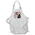 Apron - Bride and Groom with Purple Botanical Accents for Wedding Day Wedding Collection