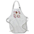 Apron - Red Headed Caucasian Bride in a Wedding Dress with Purple Bouquet Wedding Collection