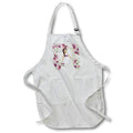 Apron - Sweet Flower Girl Bridal Party Attendant with Plum Rose Accents Wedding Collection