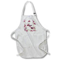 Apron - Wedding Cake 3 Tier Purple and Plum Roses and Ribbons Wedding Collection
