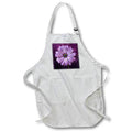 Apron - Feminine Purple Daisy Botanical Beauty with Leafy Accents Floral