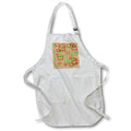 Apron - Image of Beige Paper Has Red And Green Geometric Shapes lens Art by Florene - Abstract Oil Painting