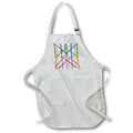 Apron - Image of Red Green And Purple Criss Cross Lines Painting lens Art by Florene - Abstract Oil Painting