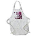 Apron - Image of Plum And White Wavy Abstract Painting lens Art by Florene - Abstract Oil Painting
