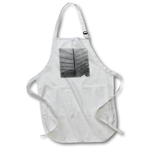 Apron - Image of Macro Banana Plant In Black And White lens Art by Florene - Black And White