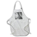 Apron - Image of Black And White Palm Plant Closeup Photo lens Art by Florene - Black And White