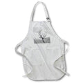 Apron - Image of Tree Branches Reach For Sky In Black And White Photo lens Art by Florene - Black And White
