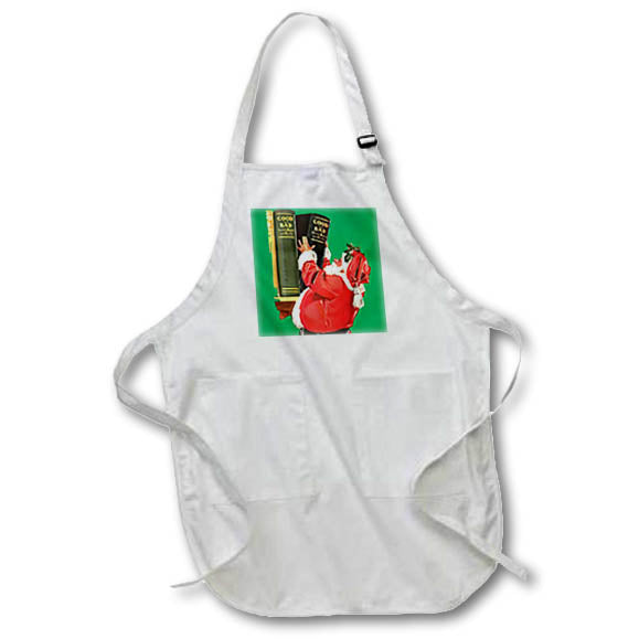 Apron - Good And Bad Lists Christmas Fun Vector Art On Green Vector Art - Santa