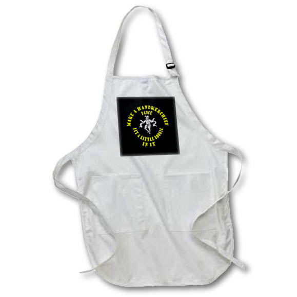 Apron - Make Handkerchief Dance Put A Little Boogie In It Pun Yellow Text Vector Art - Morris Dance Humour