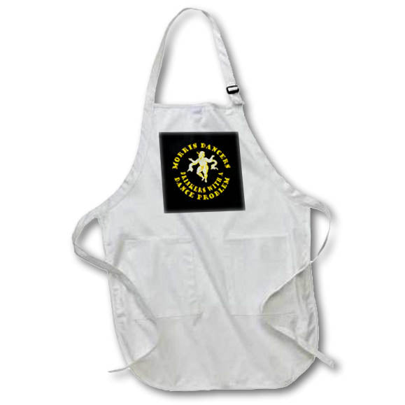 Apron - Morris Dancers Drinkers With A Dance Problem Yellow Text Vector Art - Morris Dance Humour
