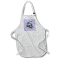 Apron - Chinese Fire Dragon In Light Gray And Pale Blue Vector Art - Chinese Fire Dragon