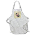 Apron - Chinese Fire Dragon In Light Gray And Red Vector Art - Chinese Fire Dragon