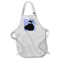 Apron - Minimalistic Basking Black Cormorant Silhouette Photography - Cormorant