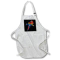Apron - Scarlet Macaw Perched On A Branch Illustration Vector Art - Scarlet Macaw