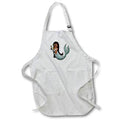 Apron - Image of African American Mermaid with Blue Scales In Impressionism lens Art by Florene - Impressionism For kids