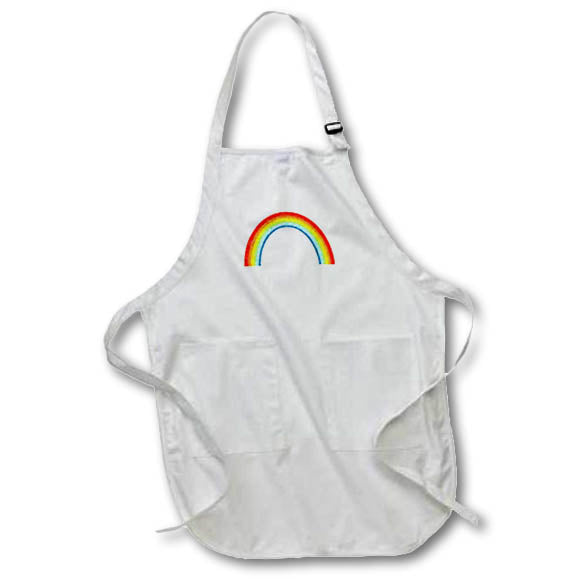 Apron - Image of Painted Rainbow In Cloud In Impressionism Art Style lens Art by Florene - Impressionism For kids