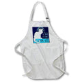Apron - Tournee Chat Blanc Parody Le Chat Noir - Distressed Vintage Poster Art - Le Chat Blanc
