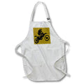 Apron - Motor X Dirt Bike Monotone Vector Art Black Design Vector Art - Dirtbike Motorx Rider