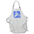 Apron - Motor X Dirt Bike Monotone Vector Art White Design Vector Art - Dirtbike Motorx Rider