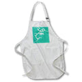 Apron - Minimalistic Japanese Tribal Style Dragon In White Vector Art - Dragon