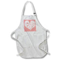 Apron - A Heart Full of Love Romantic Heart White Hearts On Pink Vector Art - Hearts
