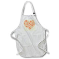 Apron - A Heart Full Of Peach Colored Hearts On Peach Background Vector Art - Hearts