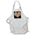Apron - A Heart Full Of Peach Colored Hearts On Black Background Vector Art - Hearts