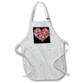 Apron - A Heart Full Of Pale Pink Hearts On Black Background Vector Art - Hearts