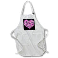 Apron - A Heart Full Of Girly Pink Hearts On Black Background Vector Art - Hearts