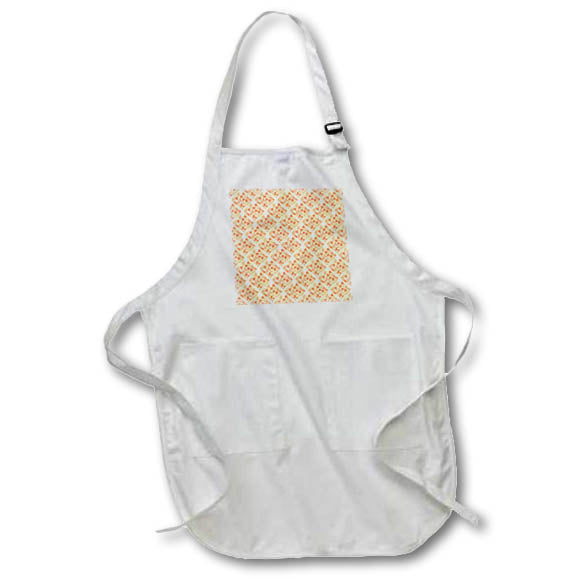 Apron - When Hearts Meet Together Pattern - Peach Hearts On Cream Vector Art - Heart Pattern