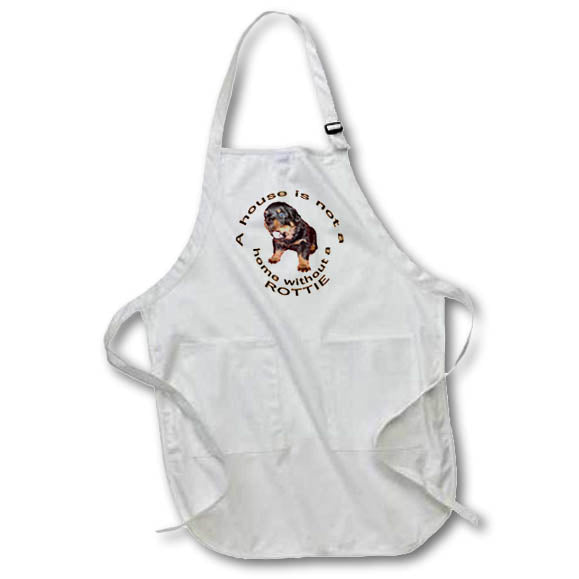 Apron - A House Is Not A Home Without A Rottie - Baby Rottweiler Vector Art - Rottweiler Puppy