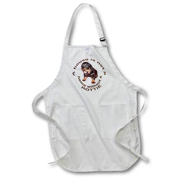 Apron - A House Is Not A Home Without A Rottie - Baby Rottweiler Vector Art - Rottweiler Puppy