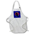 Apron - Kitesurfers Freestyle Kite Girl Silhouette Seventies Sunset Vector Art - Kitesurfer Silhouette