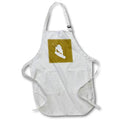 Apron - A Kitesurfers Freestyle Kite Girl White Silhouette On Brown Vector Art - Kitesurfer Silhouette
