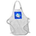 Apron - Kitesurfers Freestyle Kite White Silhouette Seventies Sunset Vector Art - Kitesurfer Silhouette