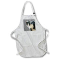 Apron - Grey And White Tuxedo Cat Vector Art Vector Art - Tuxedo Cat