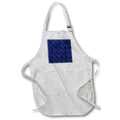 Apron - Crows or Ravens In Flight Minimalist Silhouette Pattern On Blue Vector Art - Crow Pattern