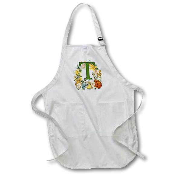 Apron - Beautiful Vintage Victorian Kate Greenaway Monogram Letter T Kate Greenaway Monograms