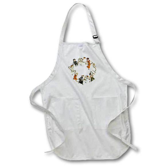 Apron - Pretty Kate Greenaway illustration of a children dancing with garlands Kate Greenaway Nursery Designs