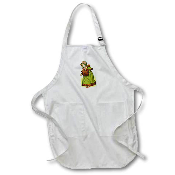 Apron - Pretty Kate Greenaway illustration of girl with hand warmer Kate Greenaway Nursery Designs