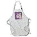 Apron - Image of Happy Mothers Day in Flora Frame, Pink, Purple Mothers Day Design